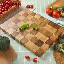 LOVFIR 사각 원목도마 가정 캠핑용 항균도마 나무도마 양면 항균 도마 양면 도마 원목도마