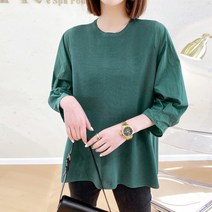 위딘 라운드 니트 블라우스