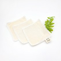 고급 수제 순면 레이스 광목 면 티코스터 컵받침, 원형디자인