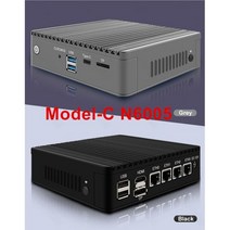 미니 PC 소형 mini 컴퓨터 2023 2.5G 소프트 라우터 펜티엄 N6005 N5105 V5 4x 인텔 i226 Nics 2 * NVMe DDR4 팬리스 방화벽 기기 VPN, CN, 16GB DDR4 512GB NVMe + EU, ModelC Pentium N6005