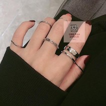 실버_은_반지_레이어드_골드_연예인_세트_실반지_8개 06FA