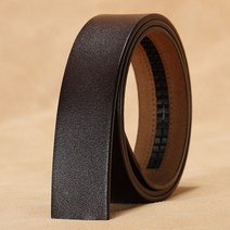벨트 가죽 교체용 스타일 남성 자동 버클 남성용 3.5cm 정통 청바지, [03] 브라운