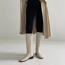 무광 가죽롱부츠 낮은굽 키큰녀 겨울신발 여성부츠신발