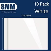 4수평 핫멜트 봉투 바인딩 기계 플라스틱 커버 계약서 정보 책, 06  8mm - 10pcs