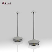 플라워팟 조명 스탠드 모던 무드등 lampada da tavolo 장식 책상 램프 충전식 테이블 램프 크리 에이 티브 다이닝 터치 led 호텔 바 커피 pina pro 테이블, 회색, 따뜻한 화이트