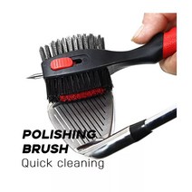 [당일배송] 올인원 골프 클럽 헤드 손질 브러쉬솔 골프채 세척 청소 관리 릴와이어, 그린