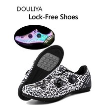 실내자전거 좌식 스핀바이크 스피닝 홈쇼핑 미니 가정용 DOULIYA-반사 잠금 무료 사이클링 신발 플랫 페달, 11 46, 03 White  Lock-Free_11 46