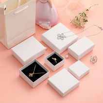주얼리 케이스 쇼핑백 스노우 화이트 주얼리케이스 반지케이스 귀걸이케이스 목걸이케이스 팔찌케이스 보석상자 쥬얼리상자 쥬얼리케이스 종이케이스 종이박스 보석보관함 주얼리선물 선물케이스, 쇼핑백 12cm X 5.7cm X 16cm(f)