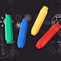 달자샵 3+3 알록달록 분필 케이스 자석 칠판고정 버튼 샤프식 크레파스 초크 홀더, 랜덤 3Pcs+3Pcs