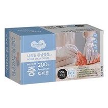 러버랩 니트릴 슬림장갑 화이트 중, 중(M), 1개