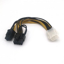조이쿨 그래픽카드(VGA) 6핀 to 6핀+8핀 케이블 15cm/그래픽카드 보조전원 6핀을 연결하여 6핀과 8핀 전원으로 확장