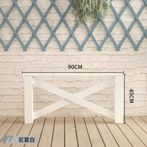 옥상평상 조립식 야외 테라스 베란다 마당 원목 마루 나무 테이블 정원 꾸미기 diy, D (흰색) 울타리 90 x 45