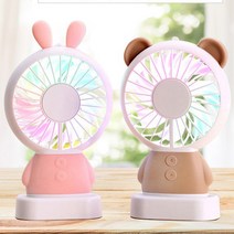 시즌템 미니 LED 선풍기 곰, 브라운