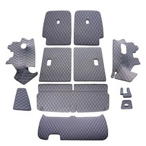 차팡 트렁크매트 기아 모하비 더마 6인승 차박매트 풀커버 + 도어매트 + 1열 하단 커버, [SS]블랙/블랙, 더마스터6인승_도어LED유