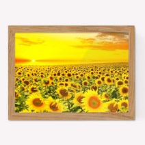 모노치 풍수 인테리어 해바라기 그림 우드액자, 04. 행운꽃밭 해바라기