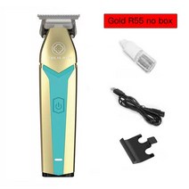 Madeshow R55 헤어 클리퍼 전문 헤어 커터 7200 rpm 헤어 커팅 머신 무선 이발사 도구 남성용 헤어 트리머, R55 gold no box, 06 R55 gold no box