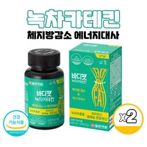 식약처인증 녹차 카테킨 다이어트 녹차추출물 비타민C 판토텐산 셀레늄 함유 체지방감소도움, 56정(4주분) X 2개