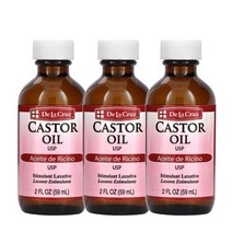 De La Cruz 캐스터 오일 피마자유 식용가능 (59ml) x3병, 59ml, 3개