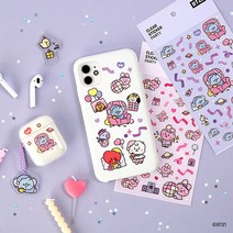 (방탄소년단굿즈)BT21 클리어 스티커 2p세트(PARTY) 948222, 치미