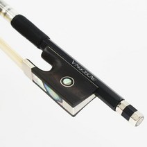 VINGOBOW 4/4 풀사이즈 탄소 섬유 바이올린 활 101V 고급 레벨 74.5cm 44 파리의 눈 흑단 개구리 일자 매끄러운 나사 강하고 내구성이 없는 몽골 말 털 따뜻한 달