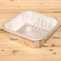 일회용품 친환경 무공해 알미늄 사각 위생용기 푸드팟 라면 찌게 전골 그릇 용기 1000ml 3개 여행 캠핑