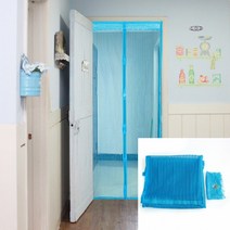 문 모기장 블루 100cm 침대용모기장 아기침대모기장 방문방충망 출입구방충망 미니모기장 방충망파는곳 원룸방충