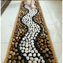 황토길 조약돌 바닥 매트 지압길 건강 발 마사지, B형 40X150