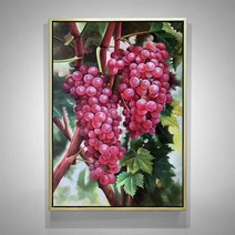 재물을 수확하는 알알히 영글은 포도 풍경 그림 보석십자수 집에서 취미 구슬 diy 키트, 60X80CM