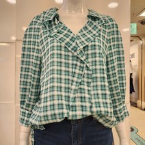 블루페페 부평점 프릴 카라 포인트 체크 블라우스 구김없이 편하게 쉬원하게 가볍게
