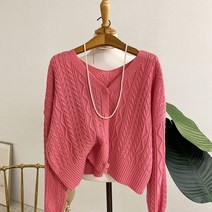허니제이 / 호뜨 양면 꽈배기 세미크롭 가디건(5color)