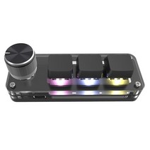 매크로 키보드 작업용 게임용 업무용노브 키 노브 사용자 정의 기계식 핫 스왑 디자이너 한 손 키패드 게임 포토샵 패드, 하얀