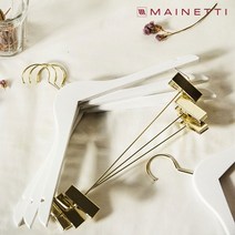 메이네티 화이트/골드 원목 상하의 옷걸이 5P, 선택완료, 단품없음