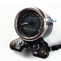 CG125 레트로 계기판 스톱워치 주행 거리계 미터기, 블랙