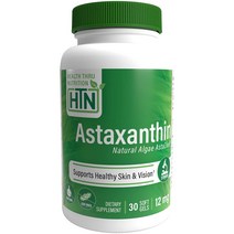 헬스트루뉴트리션 Astaxanthin 아스타잔틴 12mg 30정, 수량
