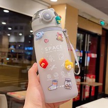 텀블러 귀여운 퓨어 SS 그린 핫컵 대용량 감성 리유저블 보온보냉 락앤락 추가, H