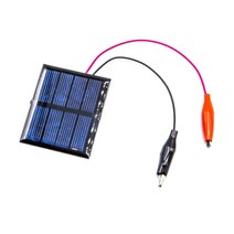 집게형 태양충전 패널 태양전지판 2V170mA 60x50mm 어린이집교구 과학학습교재 과학실험교구 과학수업 초등