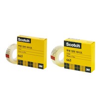 3M 스카치 투명 양면 테이프 리필 665 12MM 18MM, 2. 665 (18mmx7.6m)