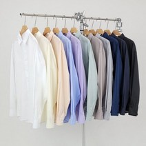 레어코드 베이직 캐주얼 40수 코튼 오버핏 남녀공용 기본 긴팔 셔츠
