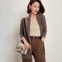 여자 롱 가디건 브랜드 가을 코디 부드러운 스웨터 여성 100 울 니트 점퍼 새