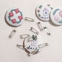(당일출고)브로치핀-니켈 실버 16mm 20mm/ 악세사리부자재/ 브로치핀대, 1개