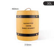 오크통 뮤직뱅크 커피통 통나무 DIY 300g 원목 단단한나무 빈티지 소품 커피보관함 10 30 50 리터, YM3004 30L