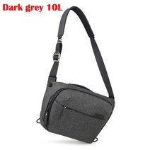 Organizer sling 3l 6l 10l camera bag 휴대용 야외 사진 dslr crossbody bag for sony alpha 7 미러리스 카메라 렌즈, 다크 그레이 10리터