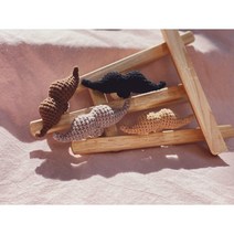 [온리스티치] 애견 콧수염 쪽쪽이 뜨개장난감, S