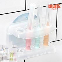 칫솔걸이 욕실공간 부착형 치간칫솔꽂이 치실홀더 치약통