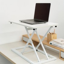 높이조절 스탠딩 책상 데스크 높낮이 수동 철제 테이블, 블랙