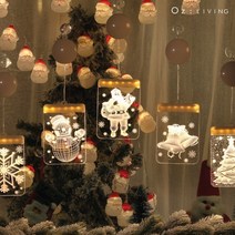 3D 크리스마스 조명 LED 감성 무드등 걸이형 인테리어, 걸이형 무드등/트리