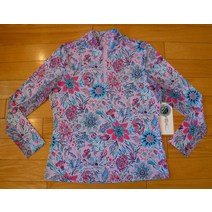 NWT GOTTEX 긴팔 1/4집 모크넥 여성 골프/테니스 선셔츠S78 오키드 20대여성