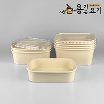 [용기는요기] 크라프트 사각용기 500ml 650ml 750ml 1000ml 덮밥 샐러드 스파게티 배달용기 포장용기 (300개), 크라프트 사각용기_1000ml (300개)