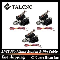 cnc조각기 전동 미니 레이저컷팅기 가공기 제어 보드의 cnc 3018-pro3018-max 금속 3p 포트용 3pcs 미니 리미트 스위치 3핀 케이블 수직 제한 스위치, 없음, 한개옵션0