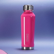 마이베비 콰트로캔틴 핸들 손잡이 보온 보냉 스텐 명품 브랜드 카페 커피 음료 여행 등산 운전 대용량 텀블러 490ml, 핫핑크